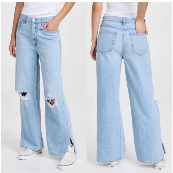 MOTHER Snacks The Fun Dip Puddle Slice in Lots of Nibbles Jean - Picture 4 of 13